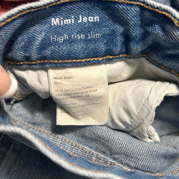 M.i.h Jeans Women's Mimi Jean High Rise Slim Fit Straight Jeans Blue Size 25 - Picture 9 of 12